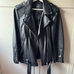 Zara Black Leather Biker Jacket
